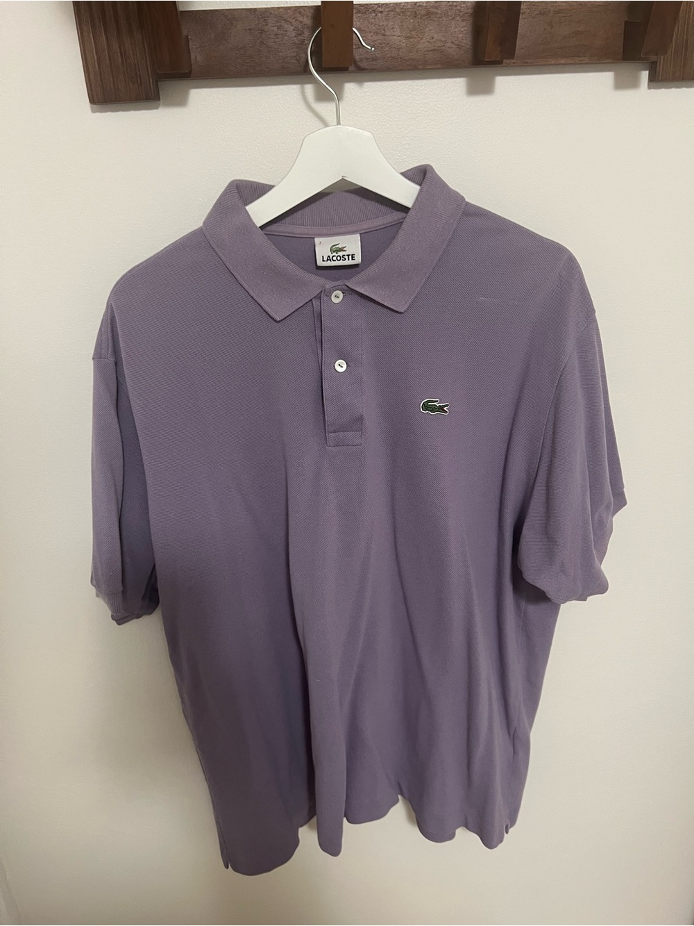 Lacoste Men's Lavender Short-Sleeve Polo